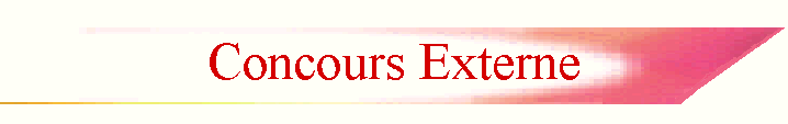 Concours Externe
