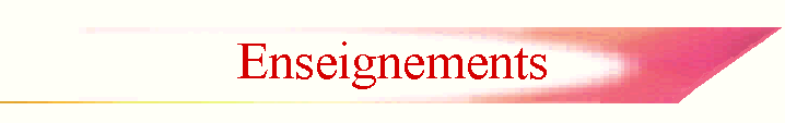 Enseignements